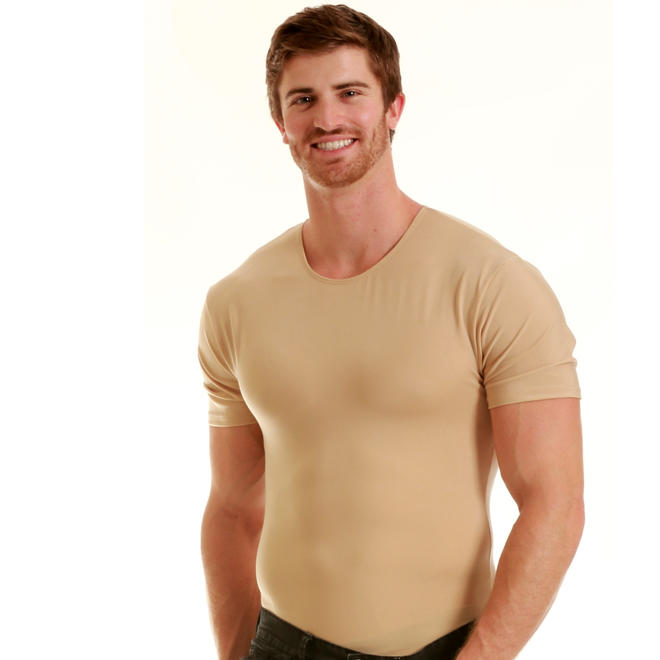 Insta Slim 3 Pack Compression short sleeve crewneck tshirts for men