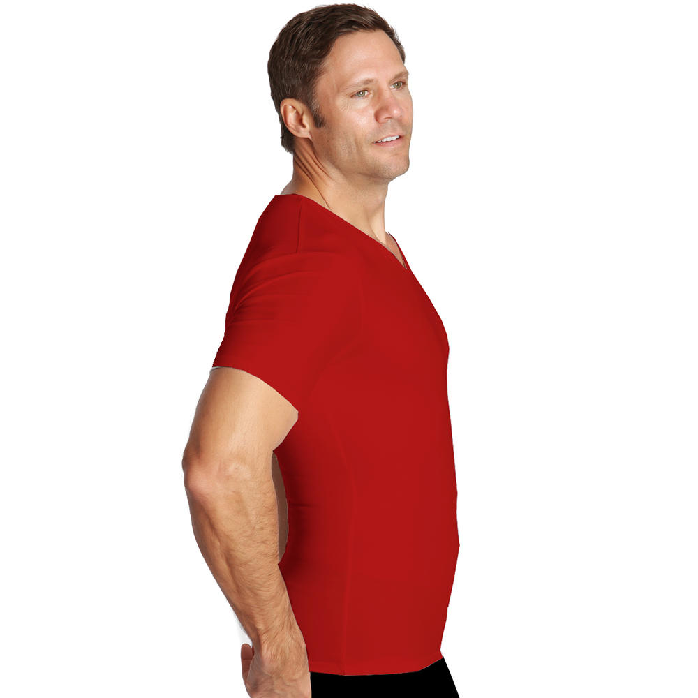 Insta Slim Compression short sleeve v-neck IS Pro t-shirt for men, look up to 5&#8221; slimmer instantly!