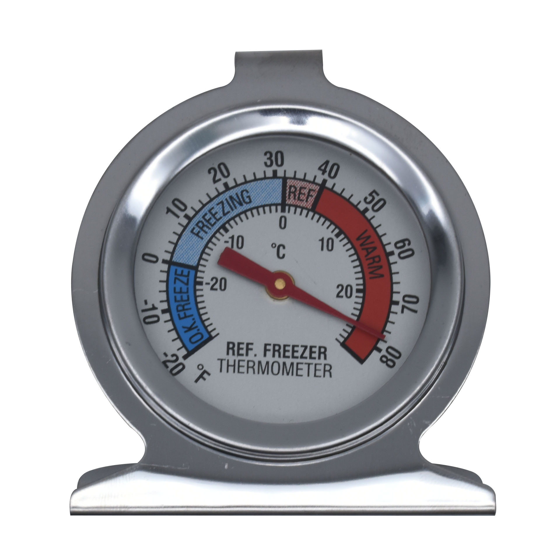 Essential Home Thermometer for Refrigerator and Freezer, Silver-23547.01.SEA Essential Home Thermometer for Refrigerator and Freezer, Silver-23547.01.SEA
