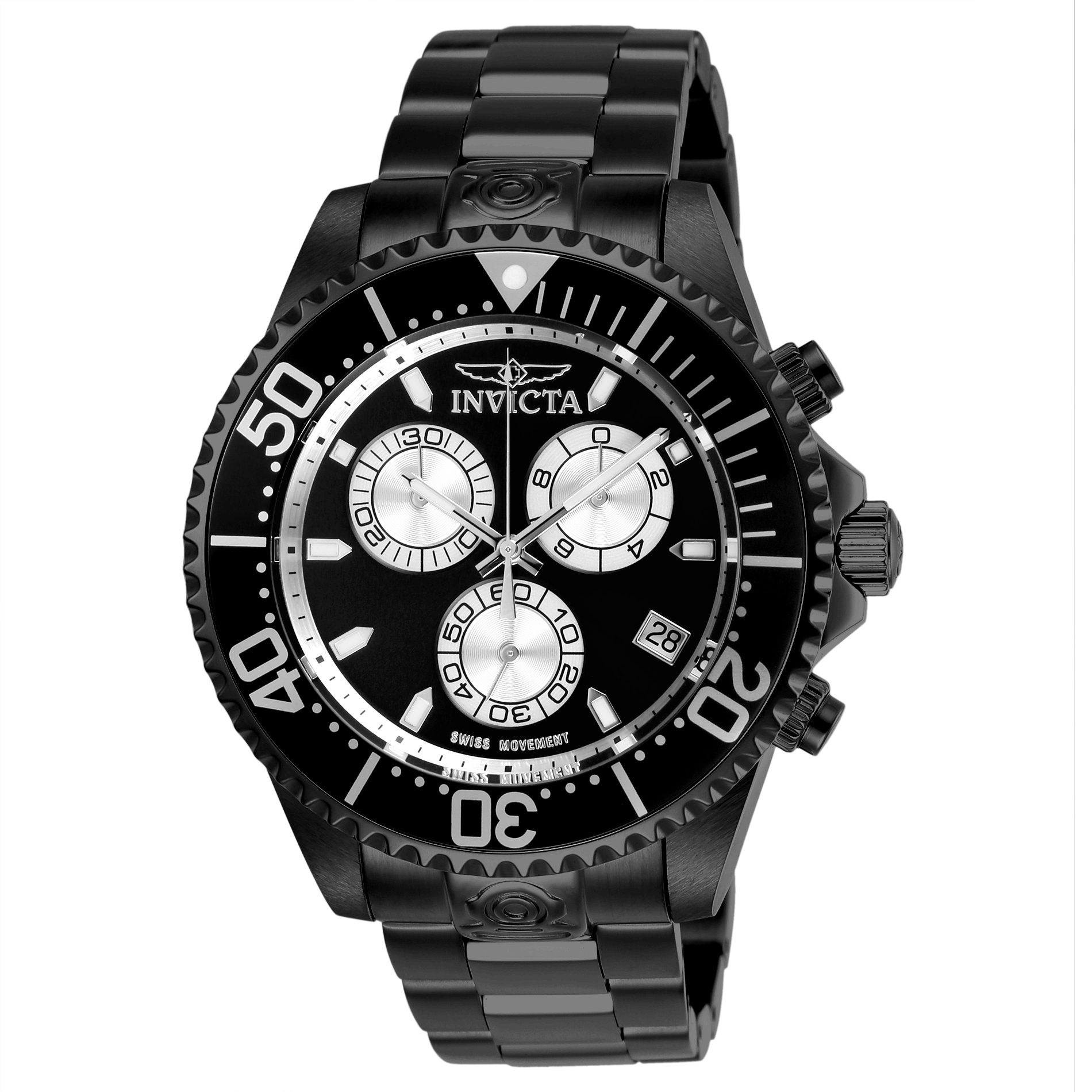 Invicta Pro Diver Men's 47mm Stainless Steel Black Watch
