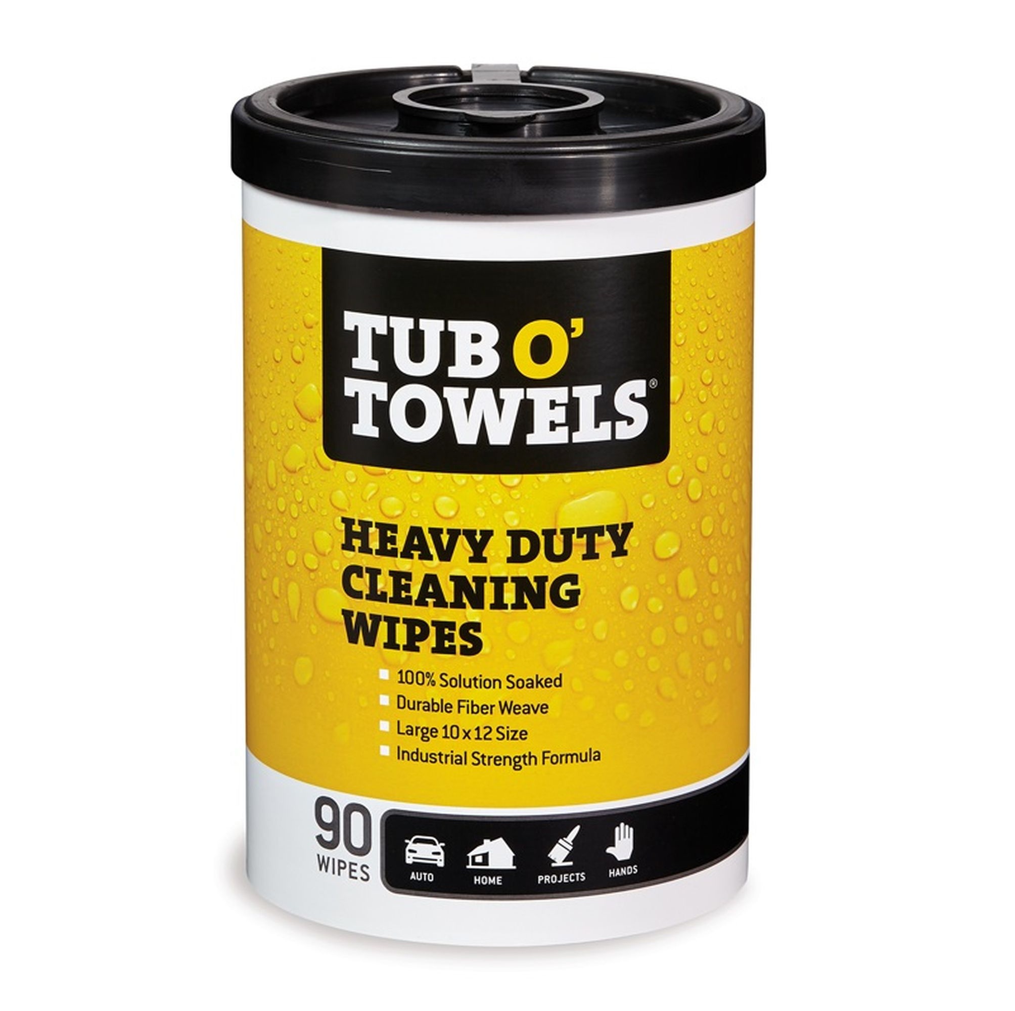 Tub O'Towels Heavy Duty Cleaning Wipes, 90 count wipes