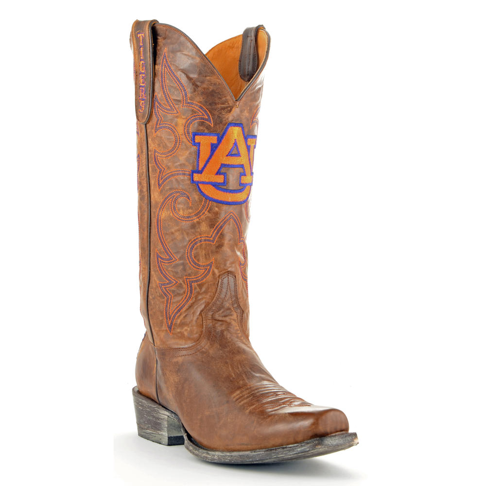 Gameday Boots Men's Auburn Leather Boots - Wide Width