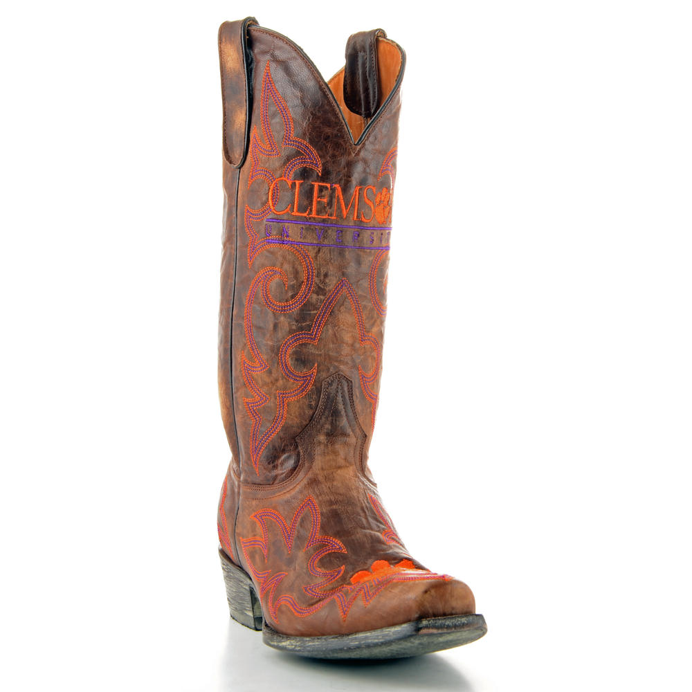 Gameday Boots Men's Clemson Leather Boots - Wide Width
