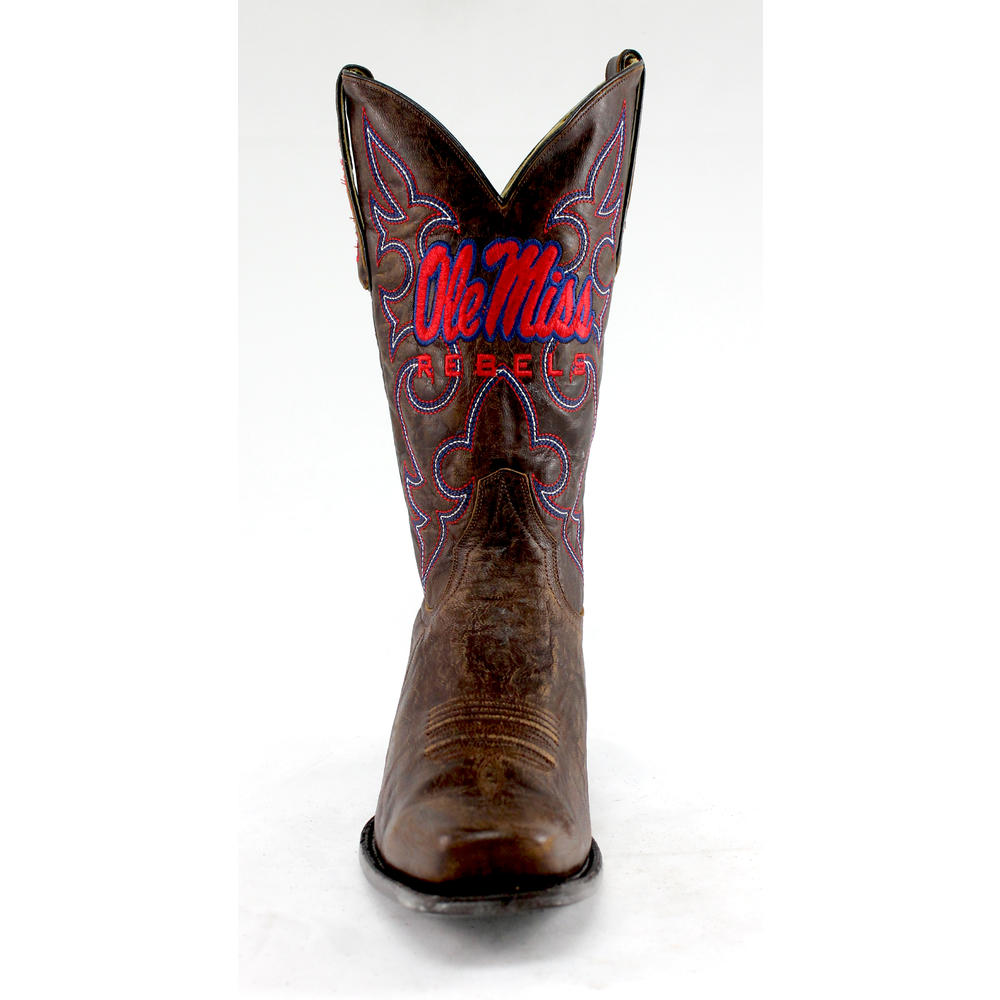 Gameday Boots Men's University of Mississippi Leather Boots - Wide Width