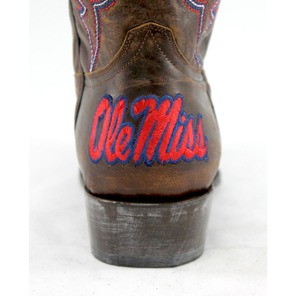 Gameday Boots Men's University of Mississippi Leather Boots - Wide Width