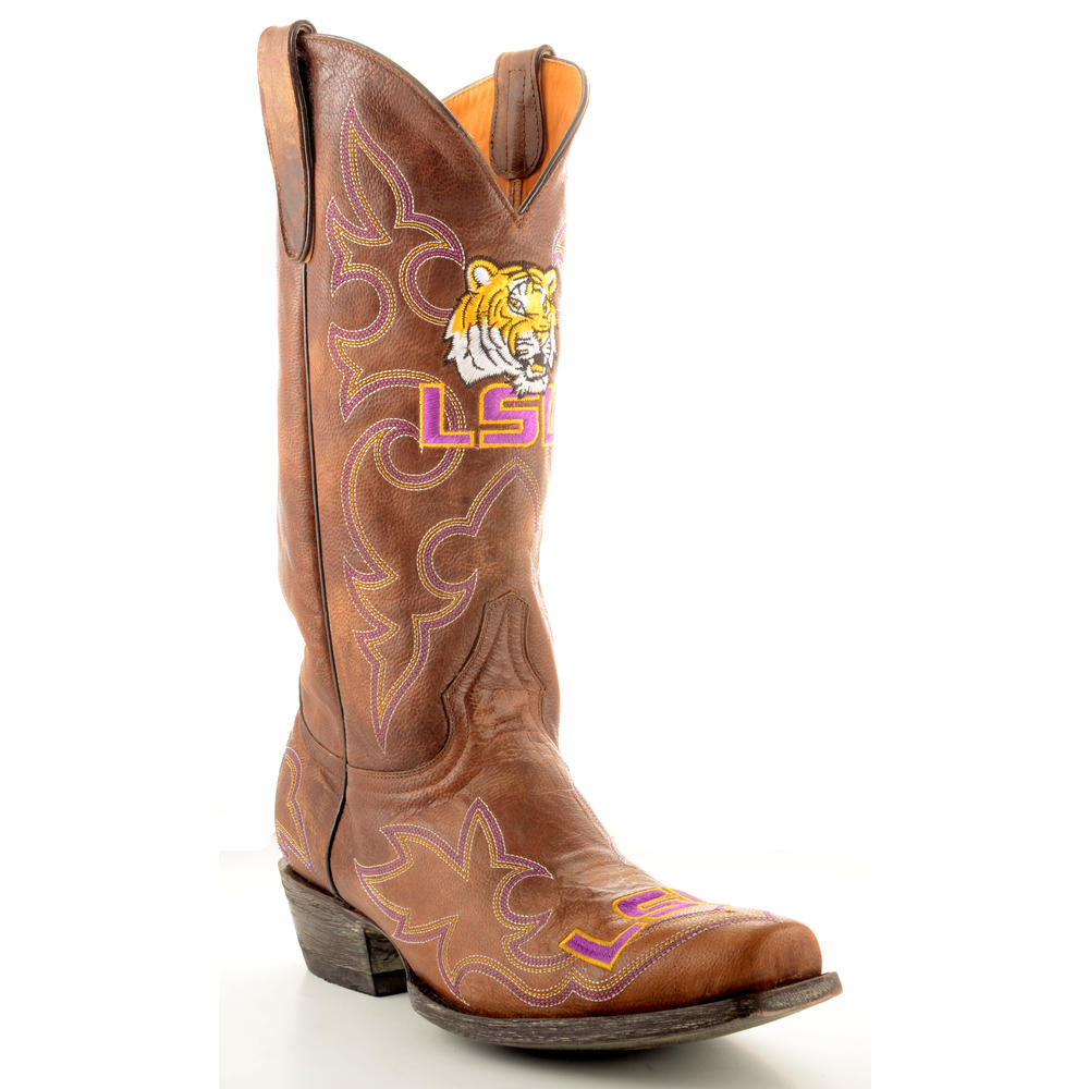 Gameday Boots Men's LSU Leather Boots - Wide Width