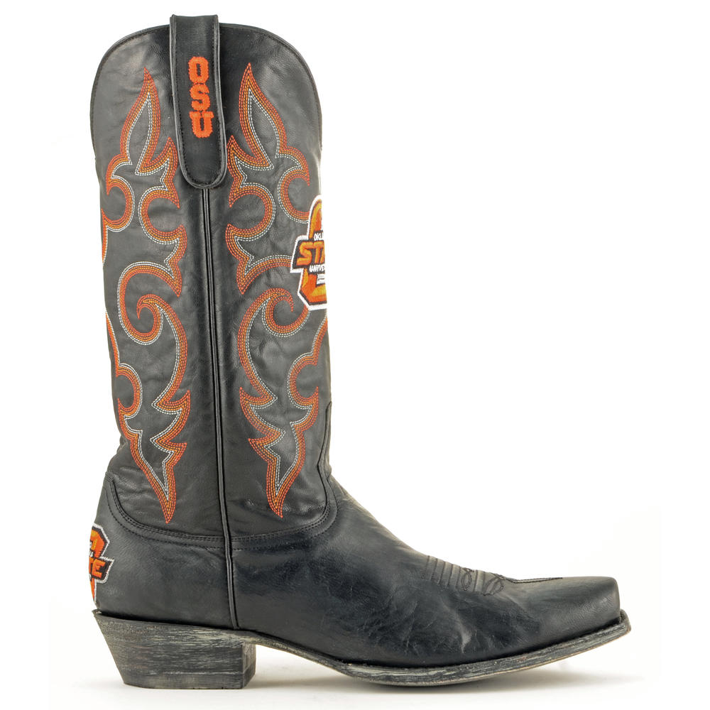 Gameday Boots Men's Oklahoma State Leather Boots - Wide Width