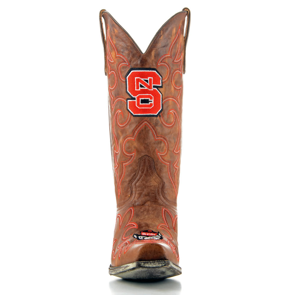 Gameday Boots Men's North Carolina State Leather Boots - Wide Width