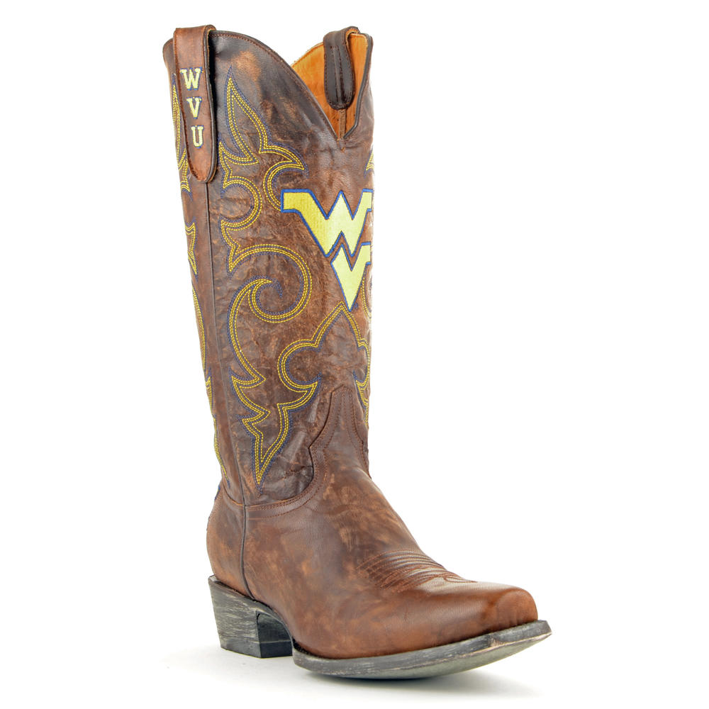 Gameday Boots Men's West Virginia Leather Boots - Wide Width