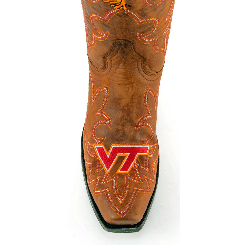 Gameday Boots Men's Virginia Tech Leather Boots - Wide Width