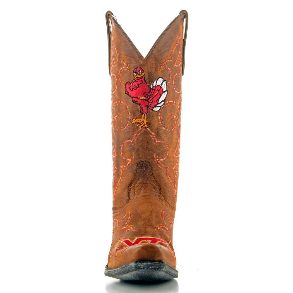 Gameday Boots Men's Virginia Tech Leather Boots - Wide Width