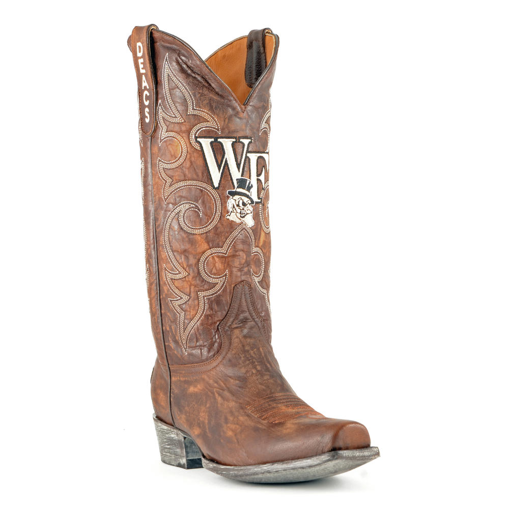 Gameday Boots Men's Wake Forest Leather Boots - Wide Width