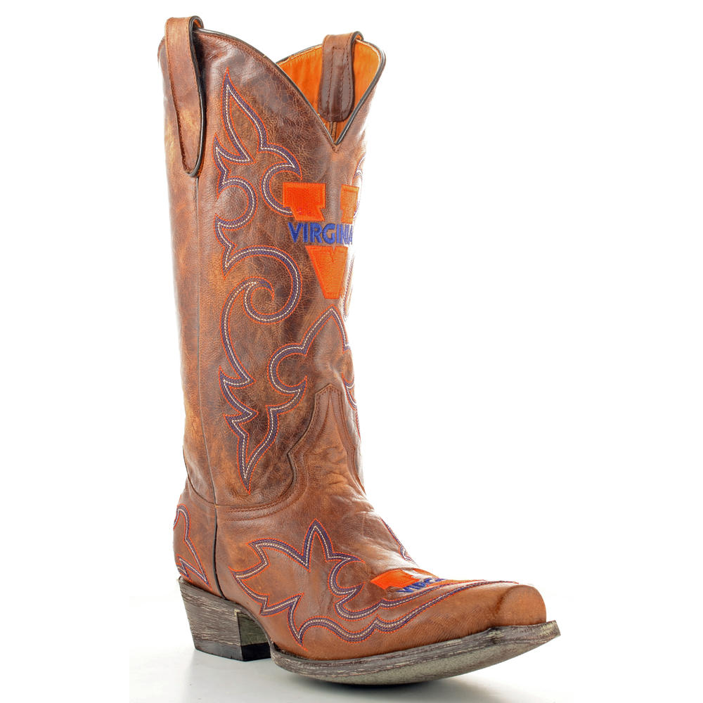 Gameday Boots Men's University of Virginia Leather Boots - Wide Width