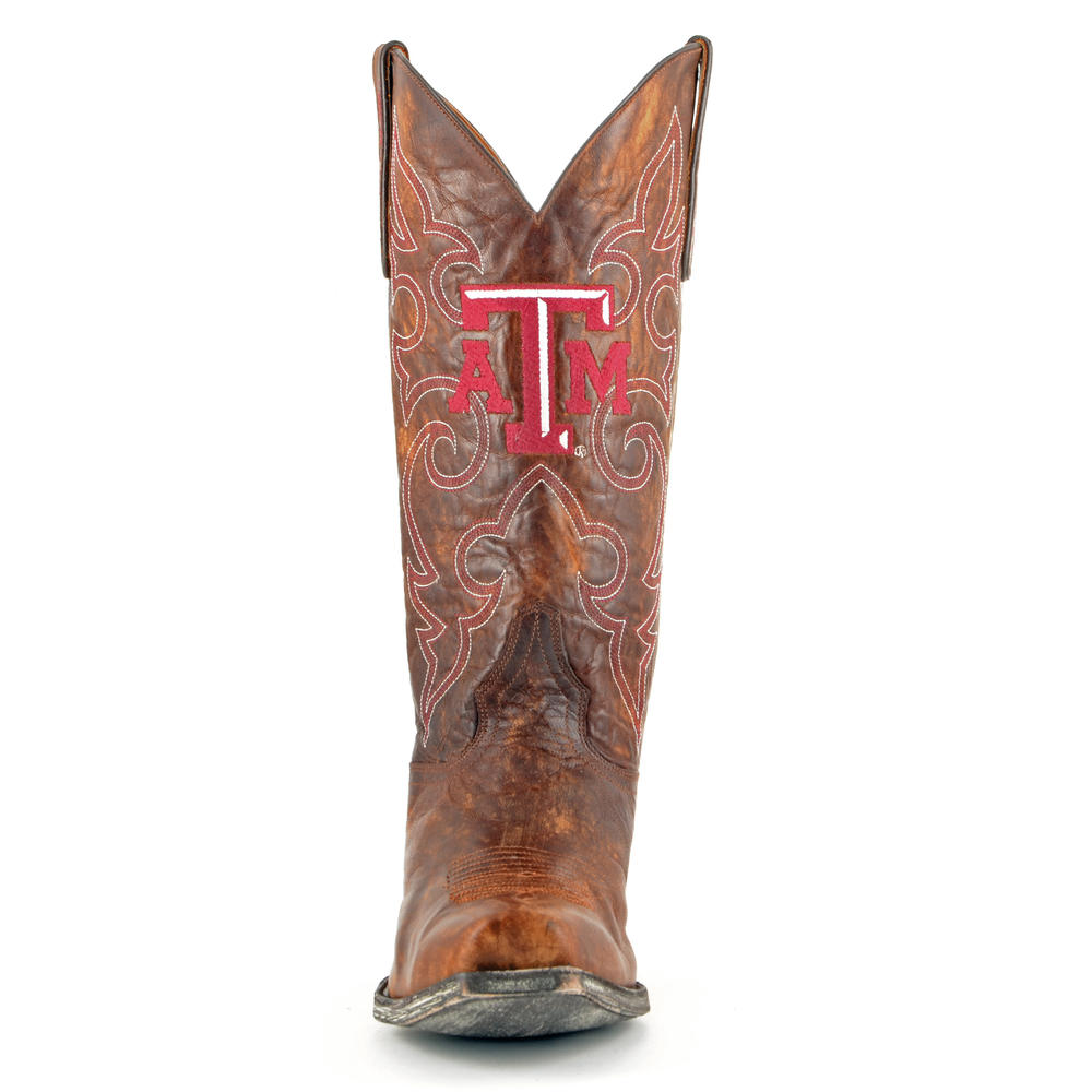 Gameday Boots Men's Texas A&M Leather Boots - Wide Width