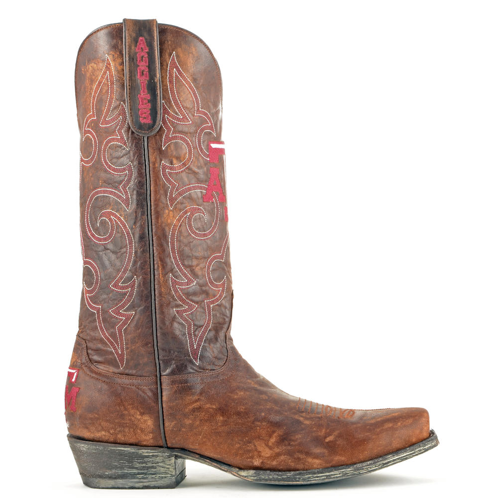 Gameday Boots Men's Texas A&M Leather Boots - Wide Width