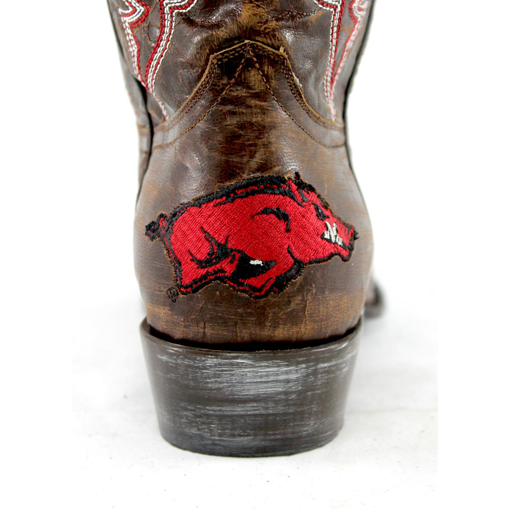 Gameday Boots Men's University of Arkansas Leather Boots - Wide Width