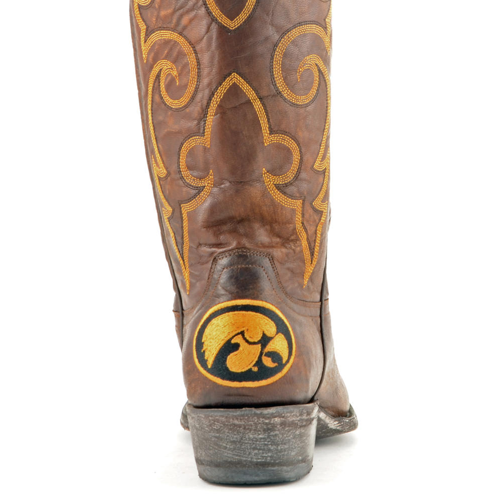Gameday Boots Men's University of Iowa Leather Boots - Wide Width