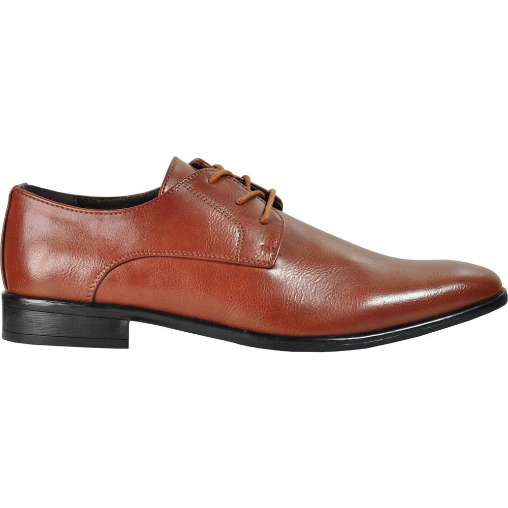 BRAVO Men's KING-1 Dress Oxford - Wide Width Available - Brown