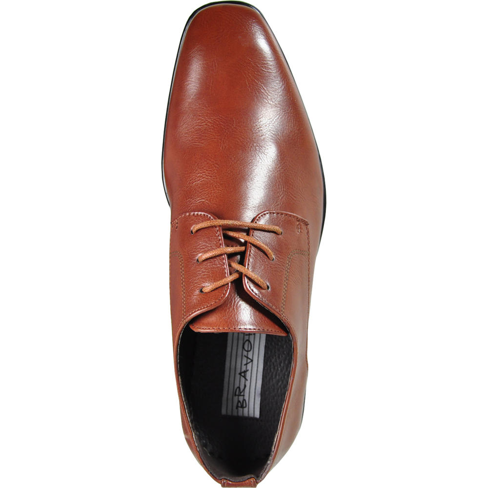 BRAVO Men's KING-1 Dress Oxford - Wide Width Available - Brown
