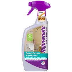 Rejuvenate Scrub Free Soap Scum Remover Shower Glass Door Cleaner 24oz Works on Ceramic Tile, Chrome, Plastic and More