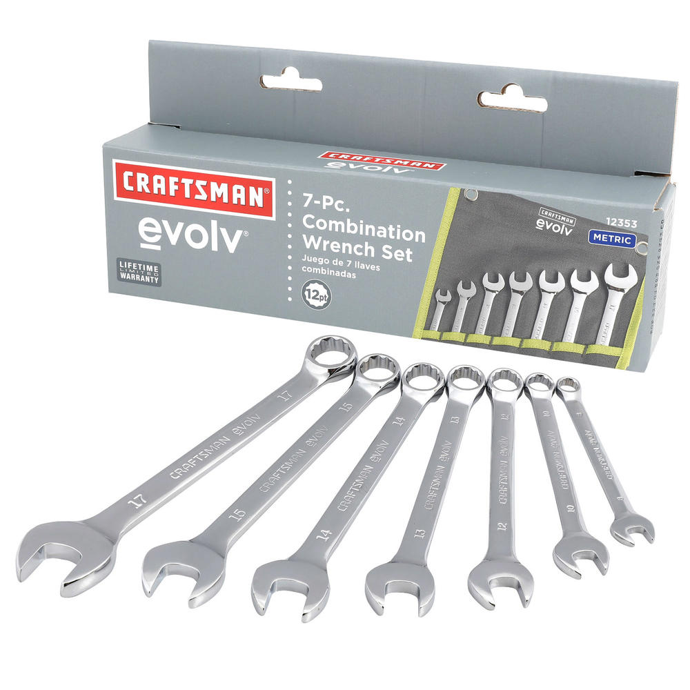 Evolv 7 Pc. Standard Combination Wrench Set