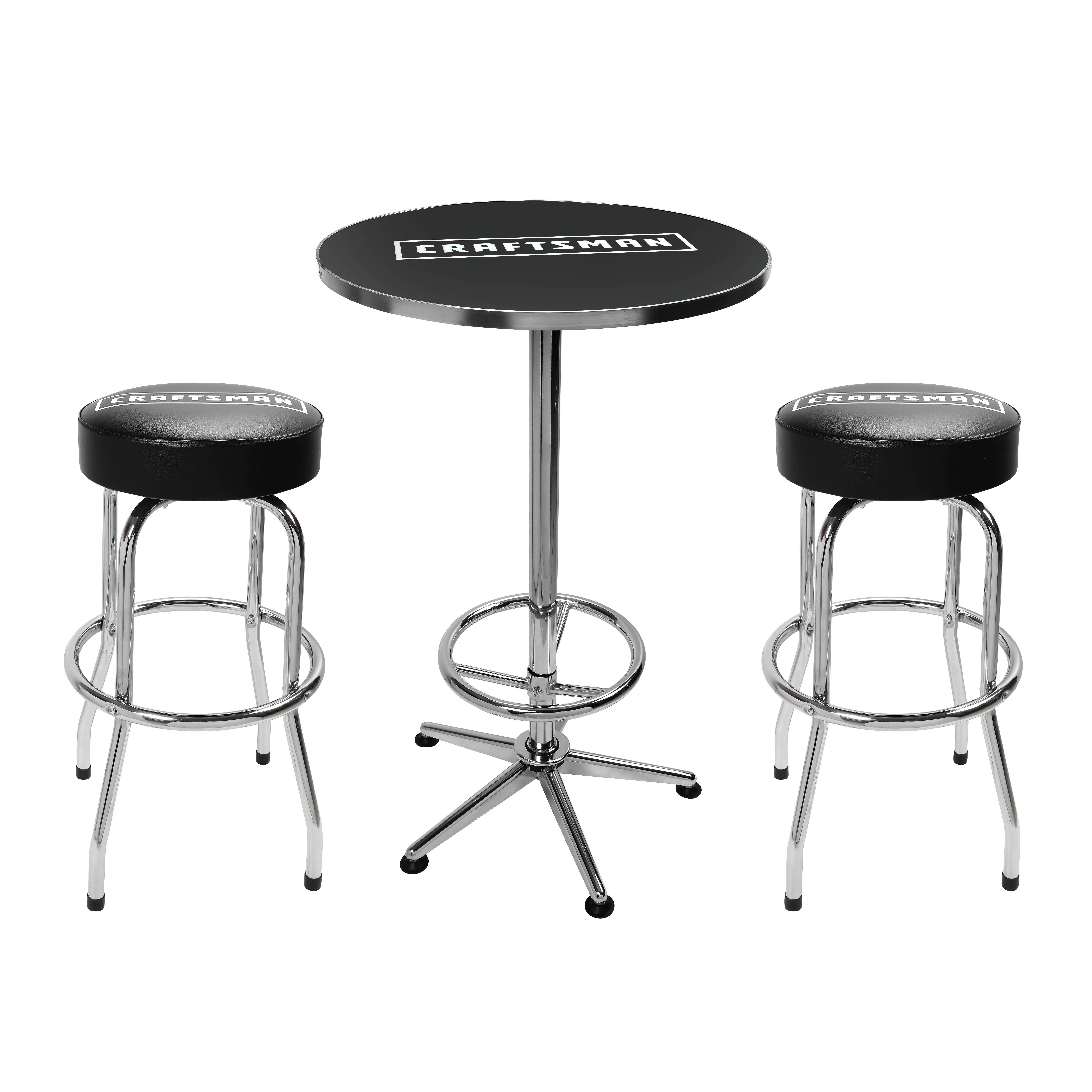 Pub Set Table And Swivel Stools, Garage Bar Table And Stools