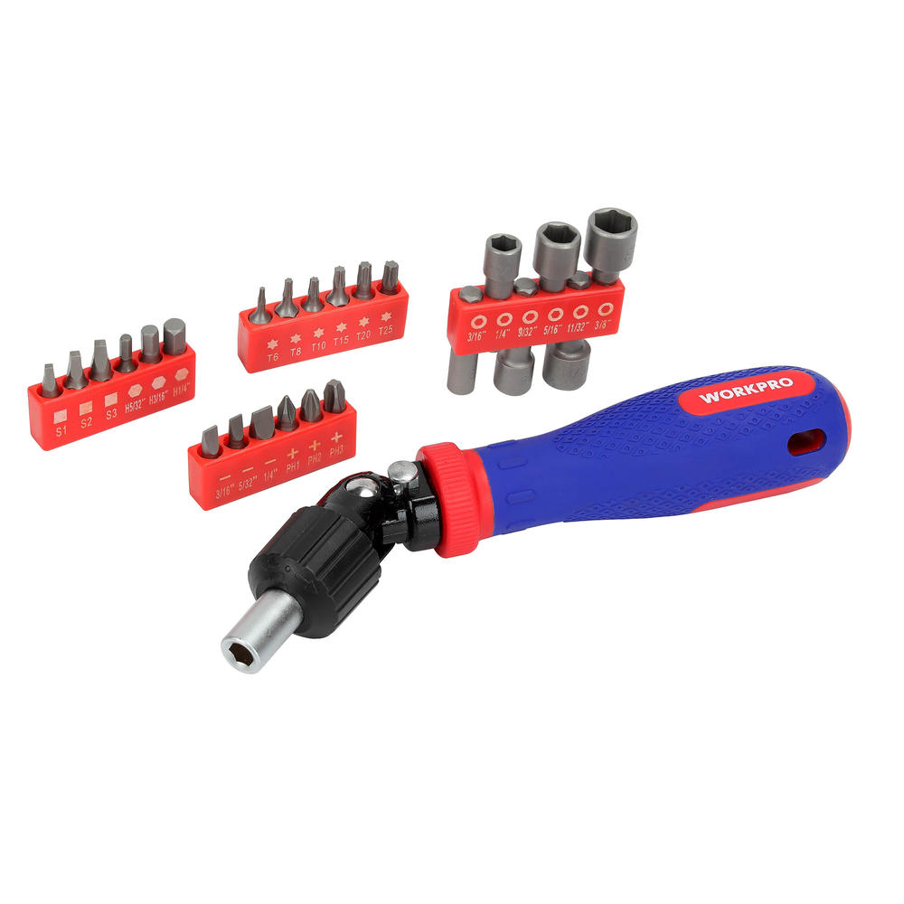 WORKPRO 25-Piece Ratcheting Screwdriver Set