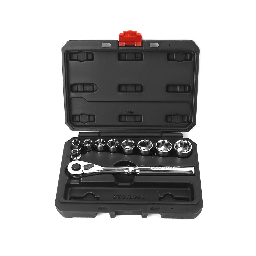 Craftsman 10pcs 6 point 3 8in sae socket wrench set