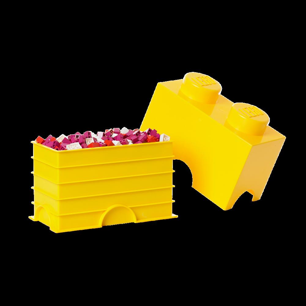 LEGO Storage Brick 2-Stud Bright Yellow