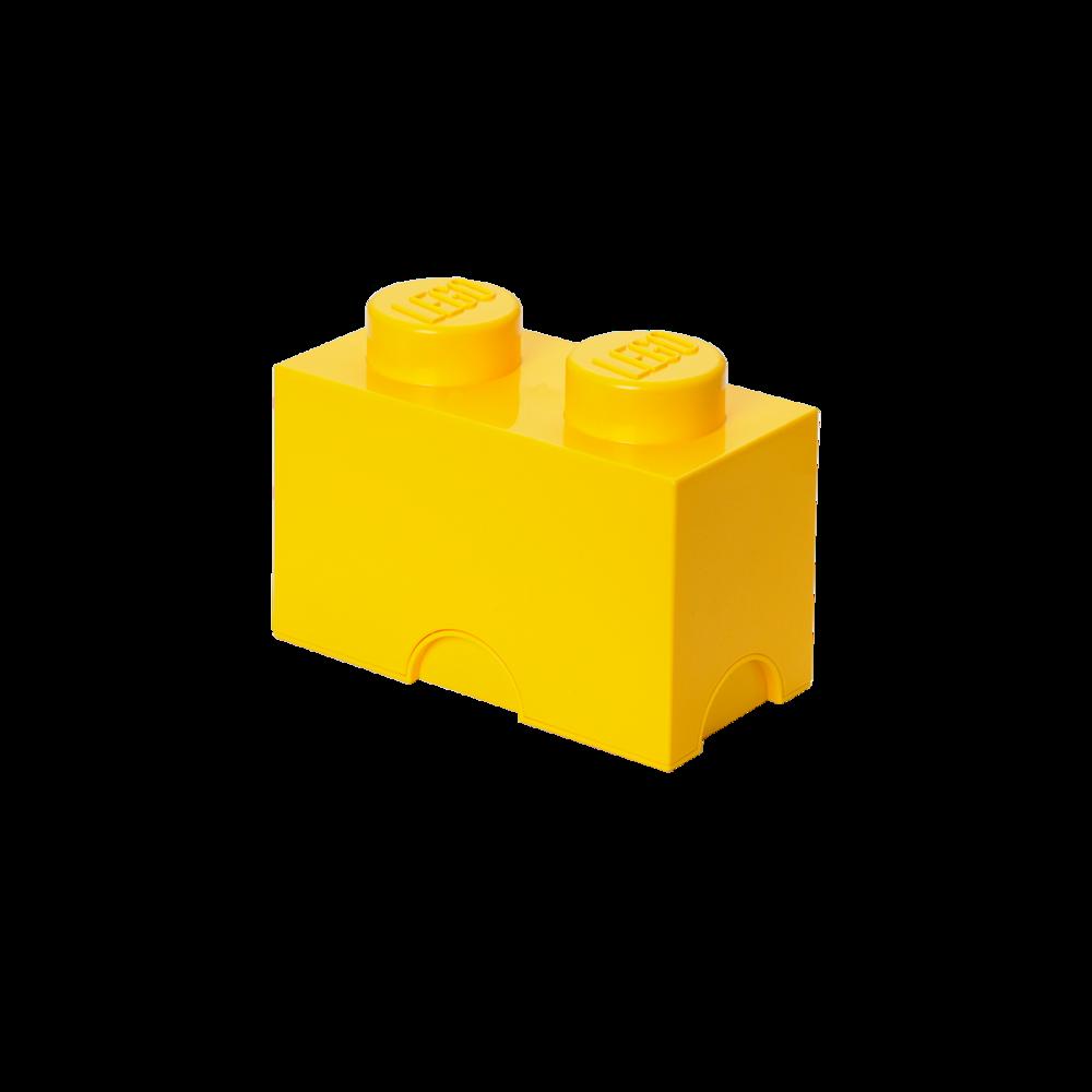 LEGO Storage Brick 2-Stud Bright Yellow