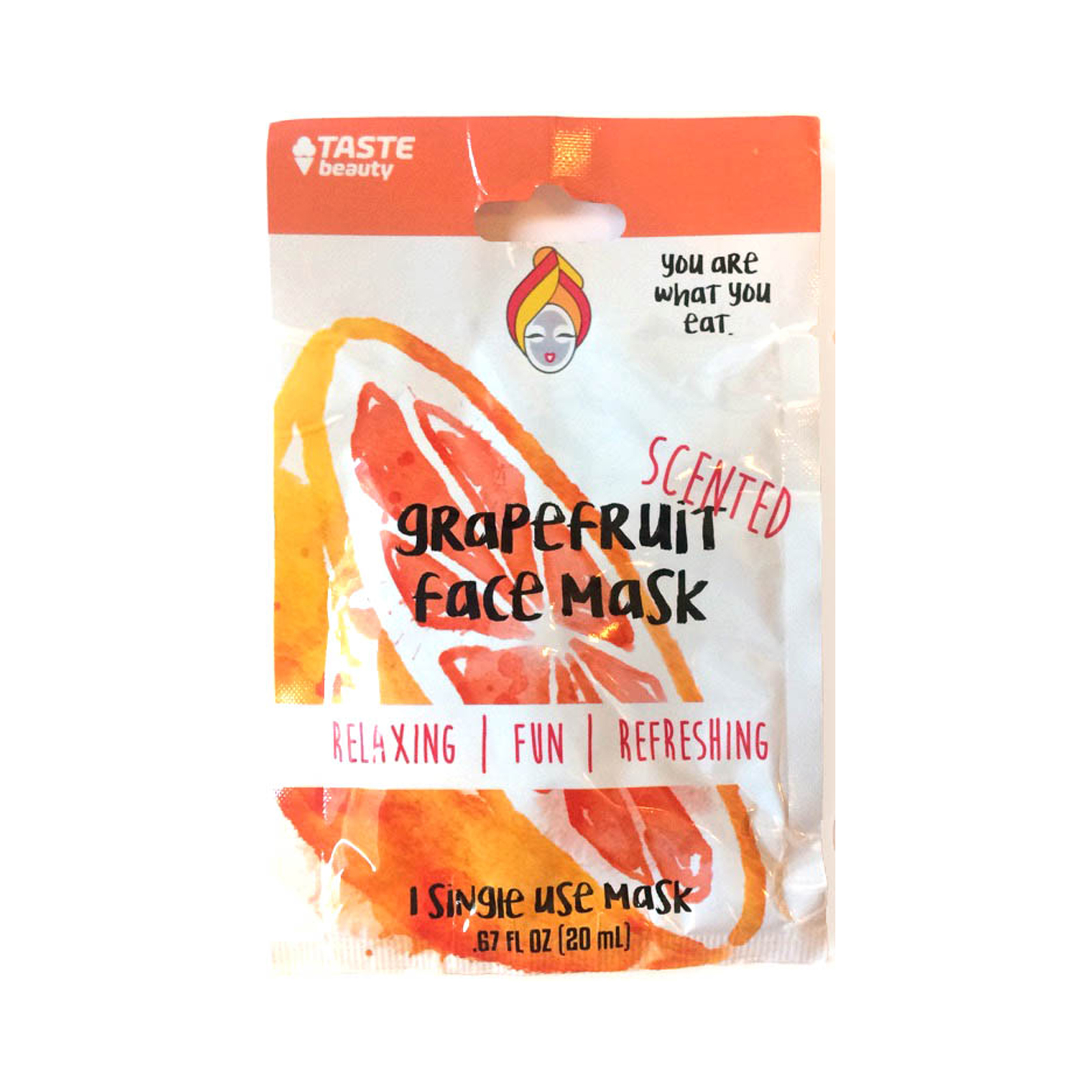 Taste Beauty Grapefruit Single Use Face Mask Shop Your Way Online