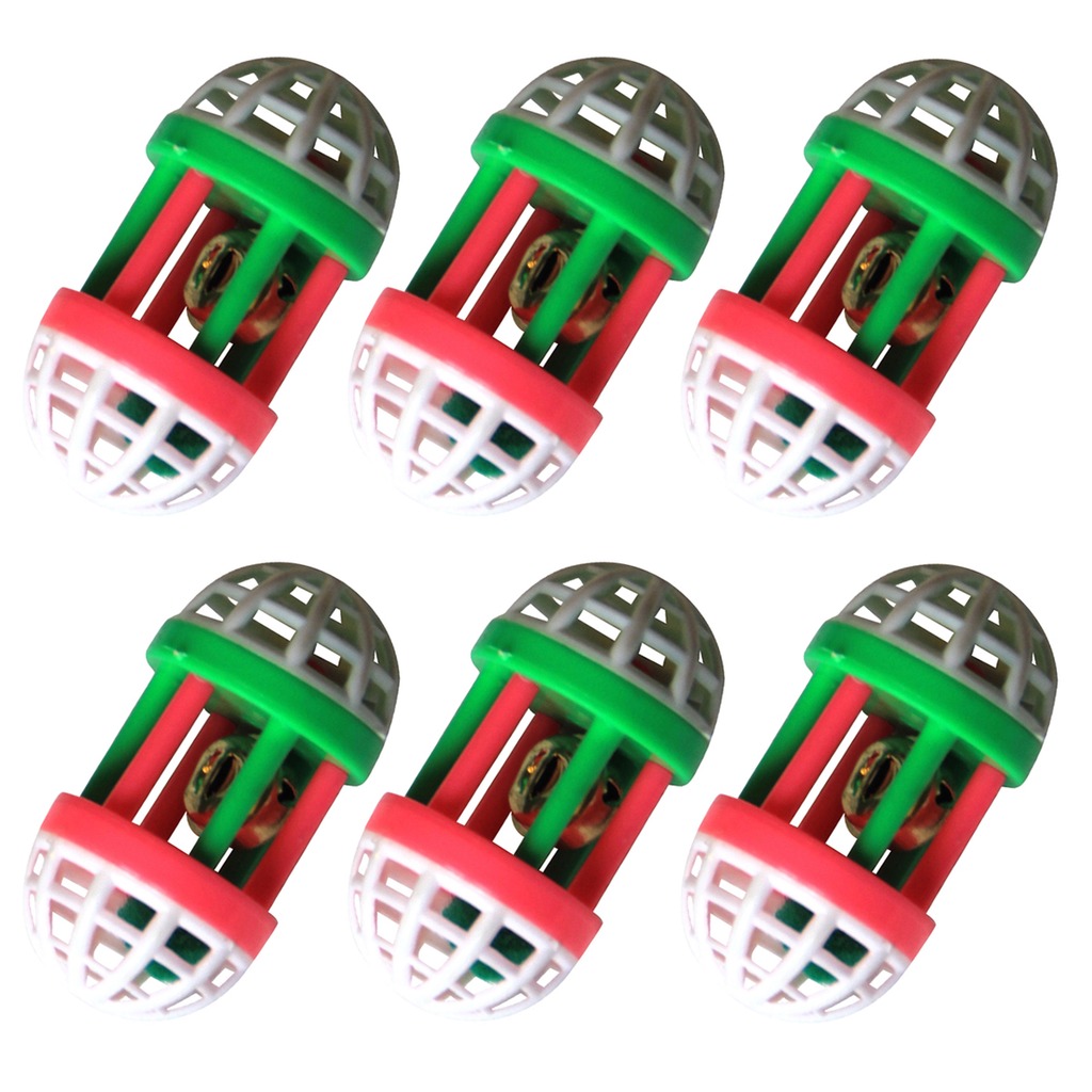 Iconic Pet 6 Pack Plastic roller with bell - 6 Pieces