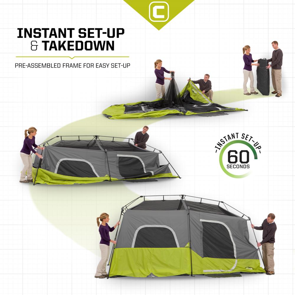 Core Equipment 14' x 9' 9 Person Instant Cabin Tent