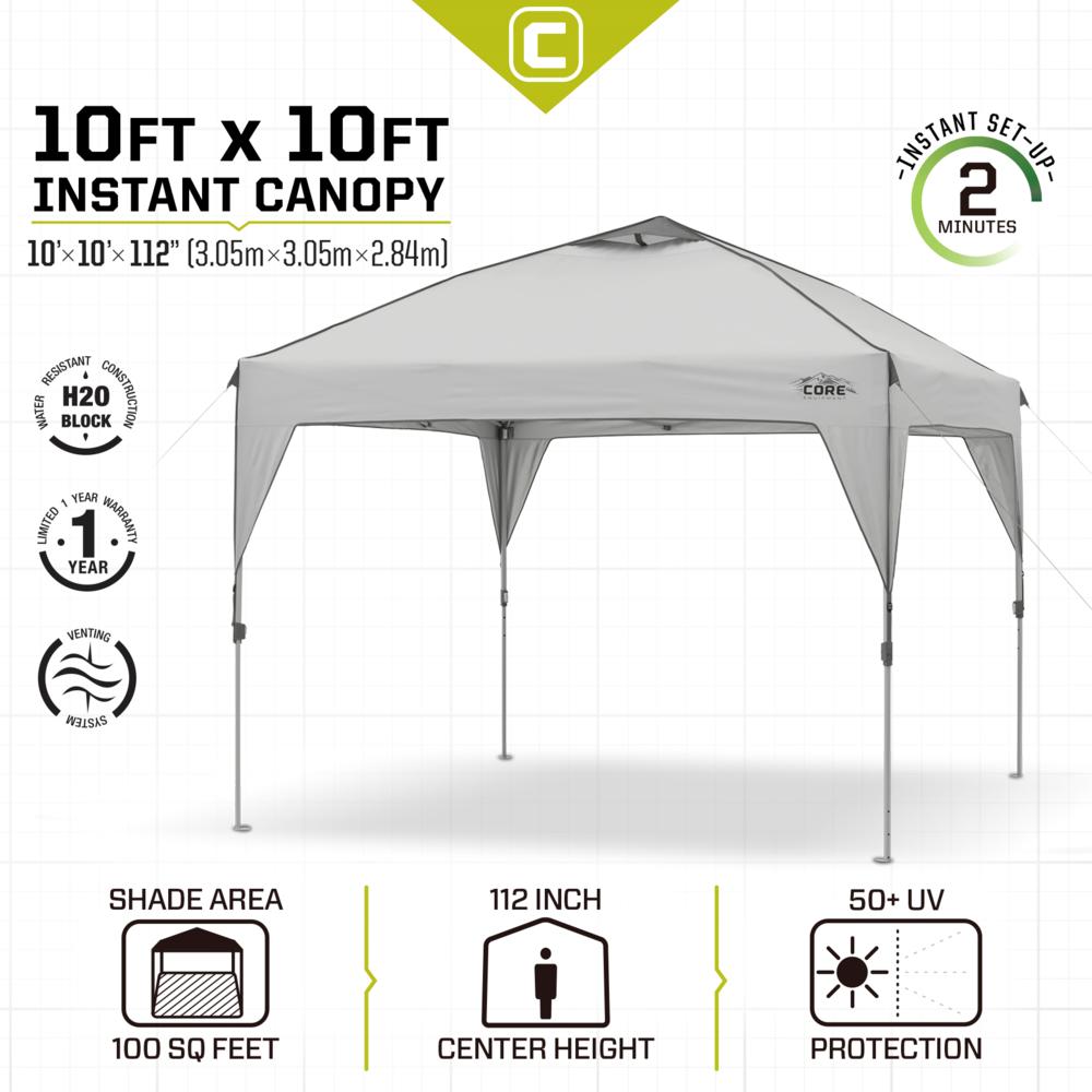 Core Equipment 10' x 10' Instant Canopy