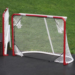 EZ Goal EZGoal 67109 Monster Steel Tube Heavy-Duty Official Regulation Folding Metal Hockey Goal Net, 6 x 4 - Feet, Red
