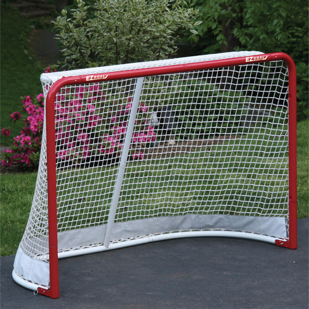 EZ Goal Folding 4' x 6' Hockey Goal with Backstop and Pocket Targets