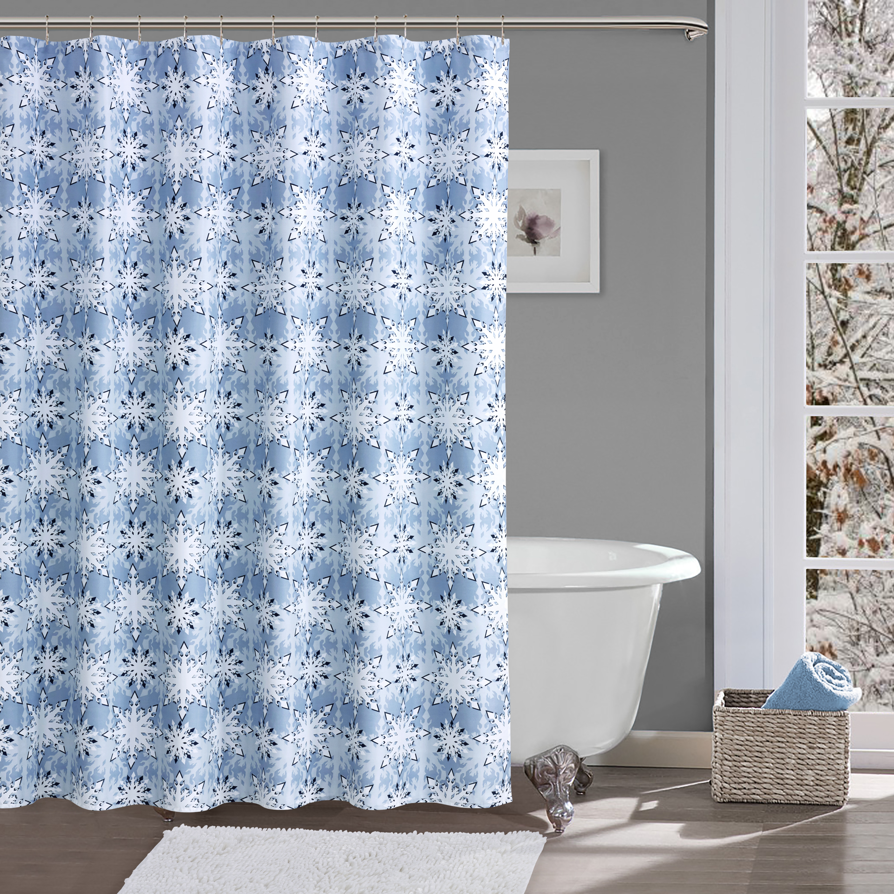 Cannon 14Piece Holiday Bath Set With Snowflake Patterns Blue Shop