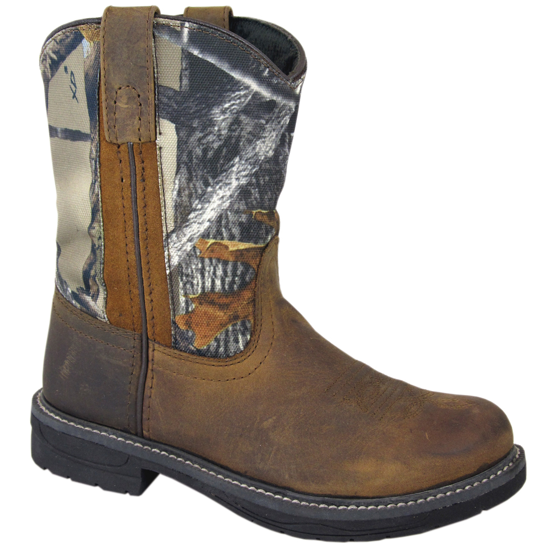 Smoky Mountain Boots Kid's Buffalo Brown True Timber Camo Wellington Cowboy Boot