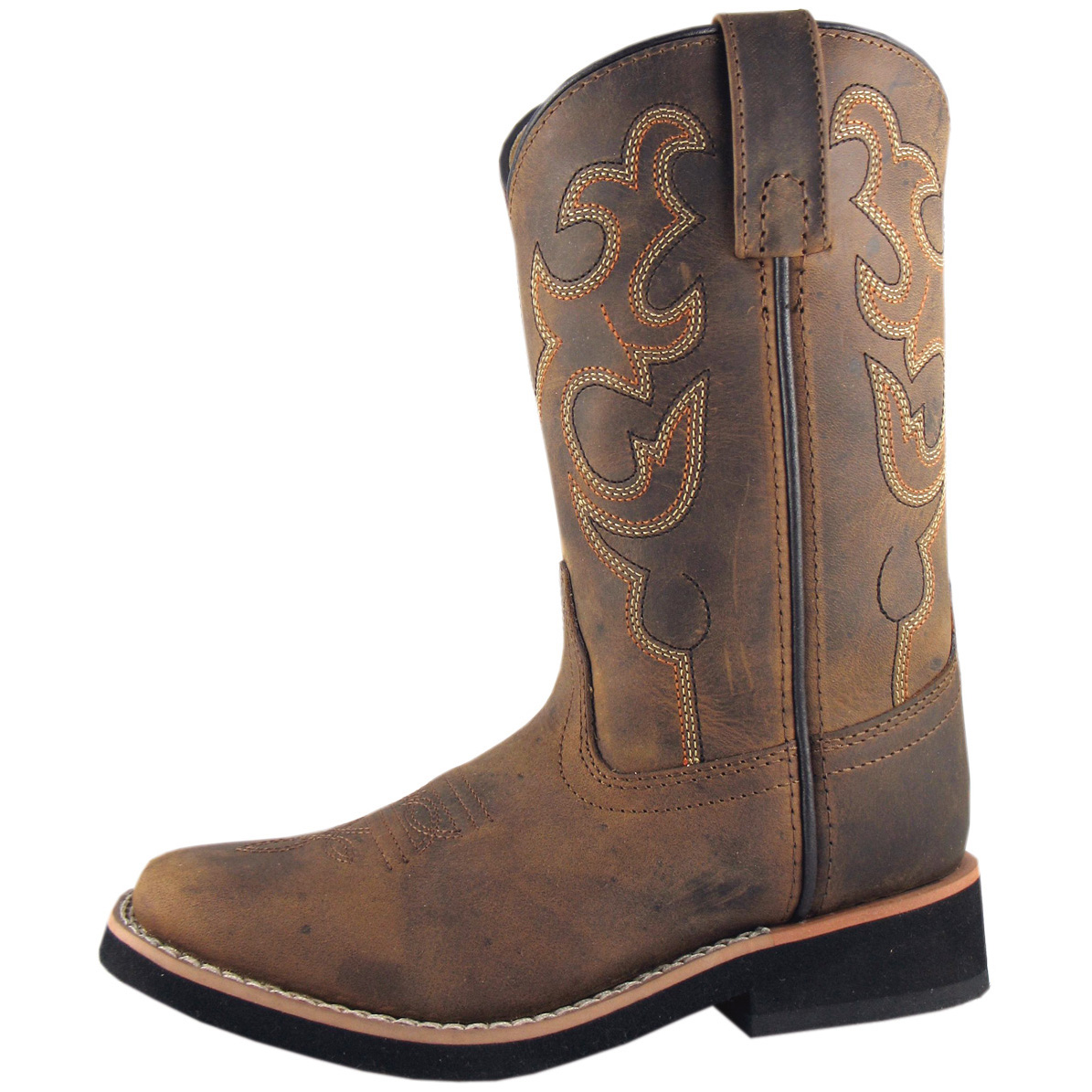 Smoky Mountain Boots Kid's Pueblo Dark Crazy Horse Leather Cowboy Boot