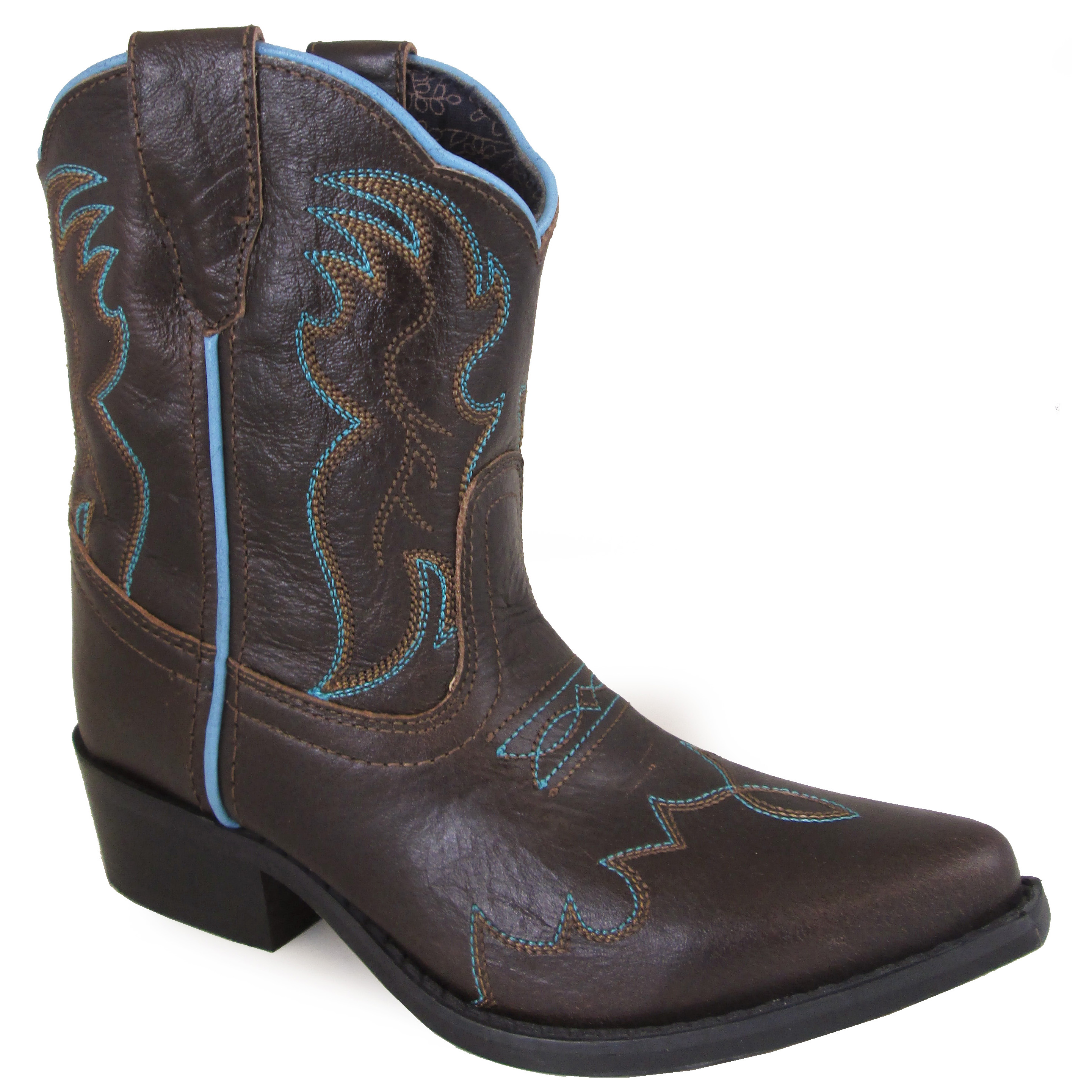 Smoky Mountain Boots Kid's Juniper Dark Brown Leather Cowboy Boot