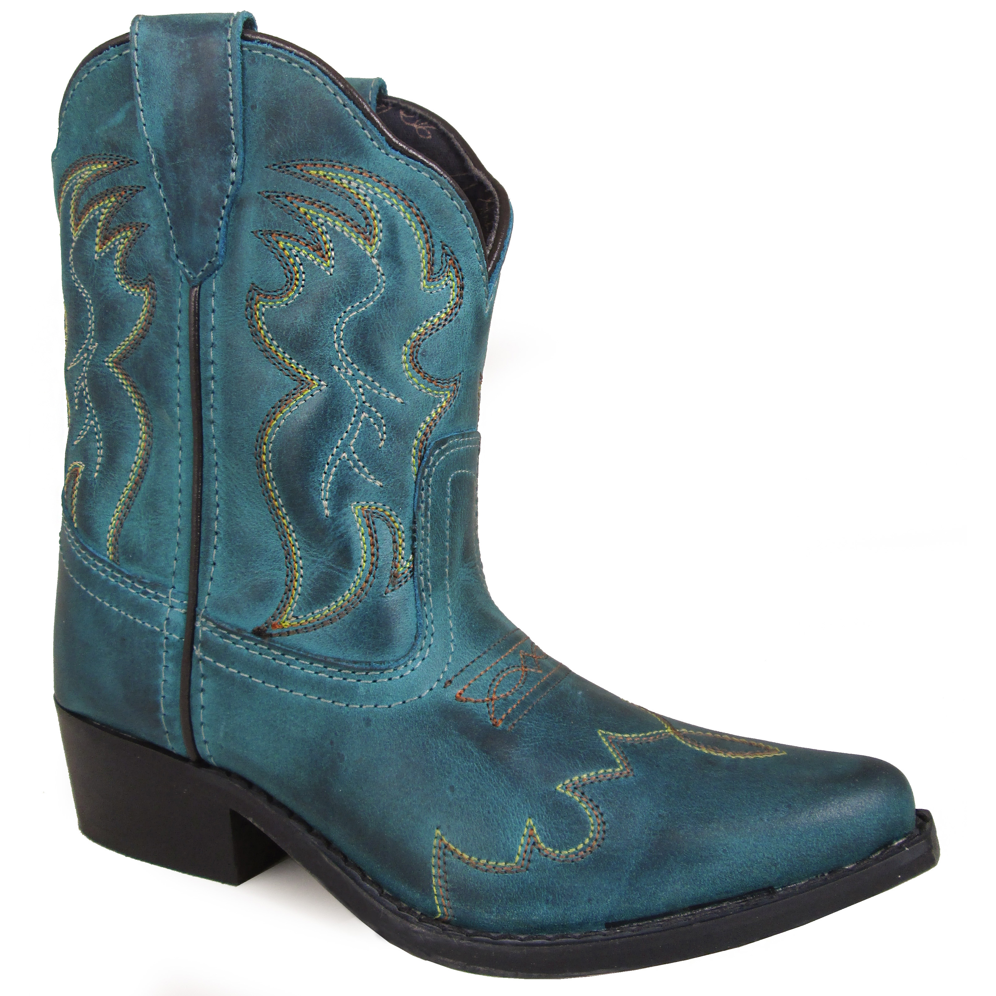 Smoky Mountain Boots Kid's Juniper Green Leather Cowboy Boot