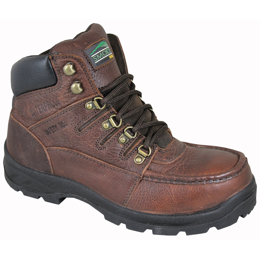 Smoky Mountain Boots Men's 4489 Dixon 5" Waterproof Steel Toe Work Boot Wide Width Available - Brown