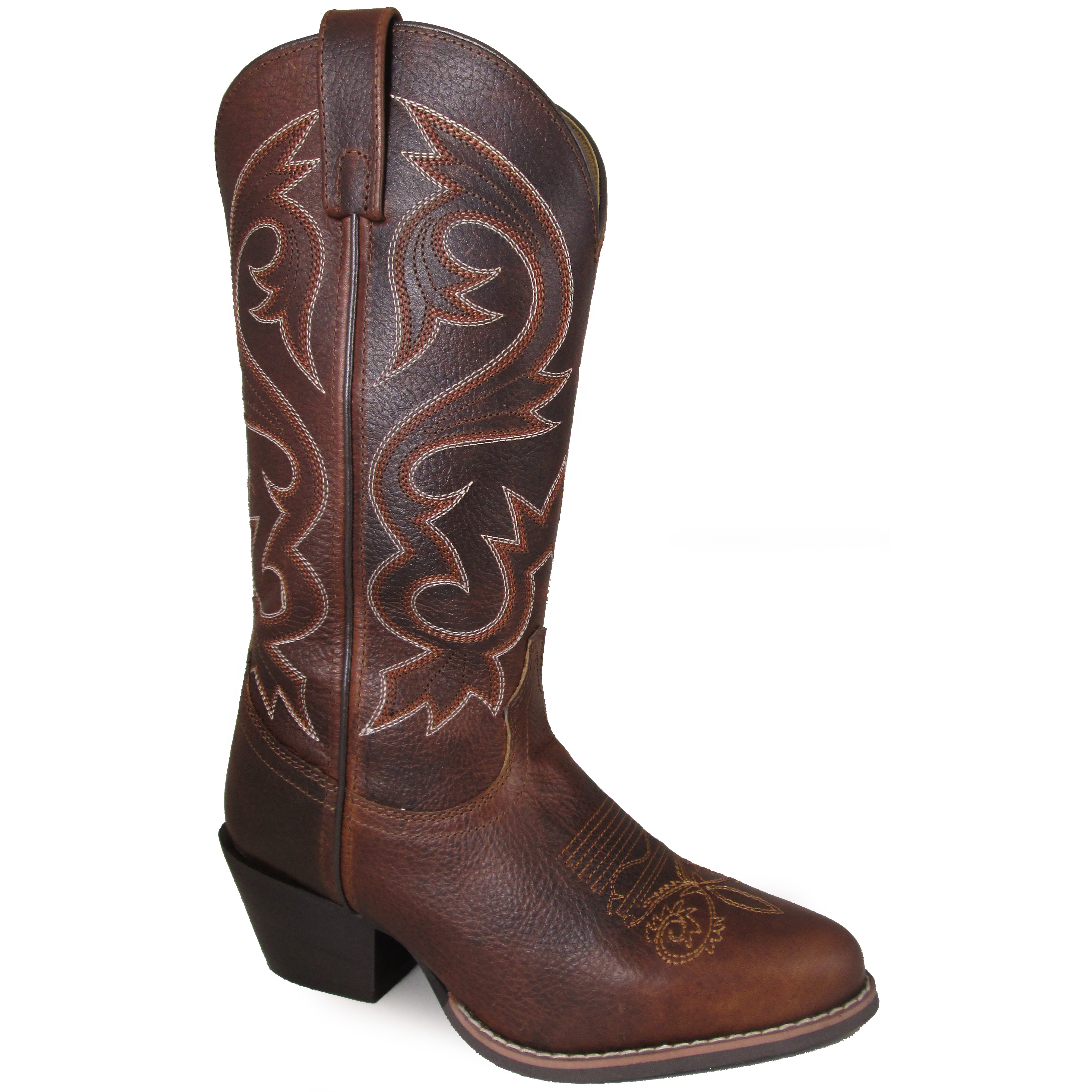 Smoky Mountain Boots Women's Redbud 12" Reddish Brown Leather Cowboy Boot