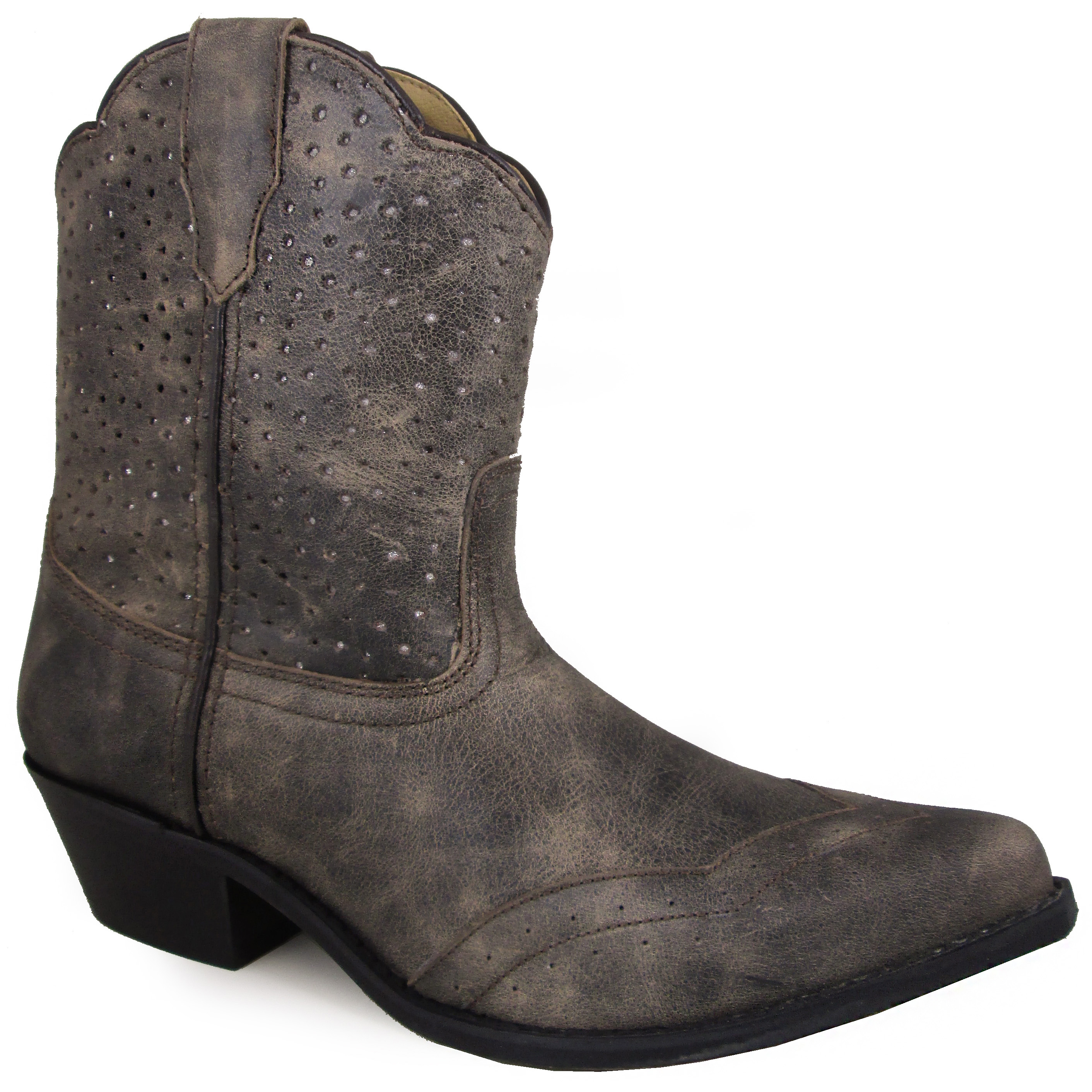 Smoky Mountain Boots Women's Fern 8" Gray Leather Cowboy Boot