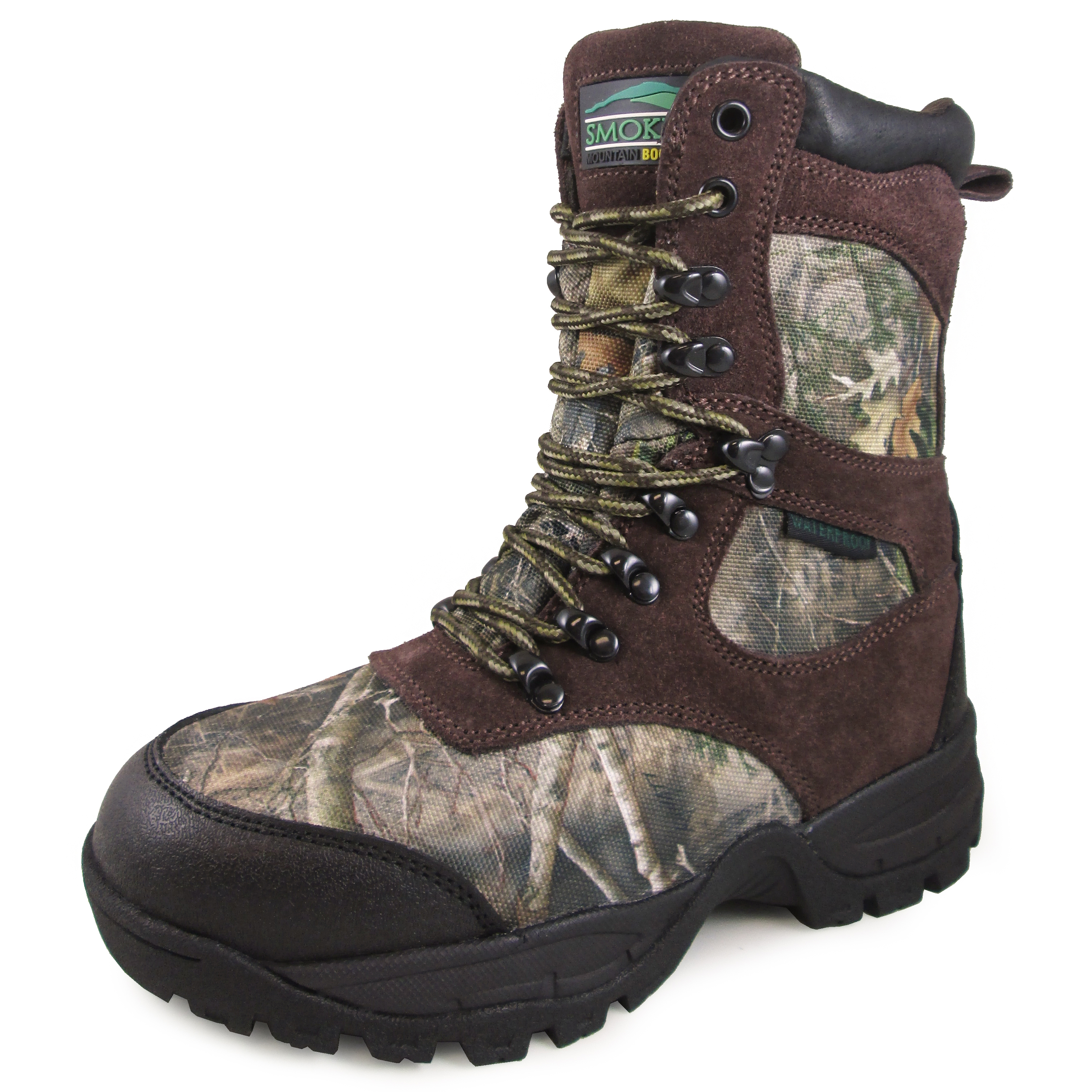 Smoky Mountain Boots Kid's Sportsman Brown/Camo Hunting Boot with 800 grams Thinsulate.