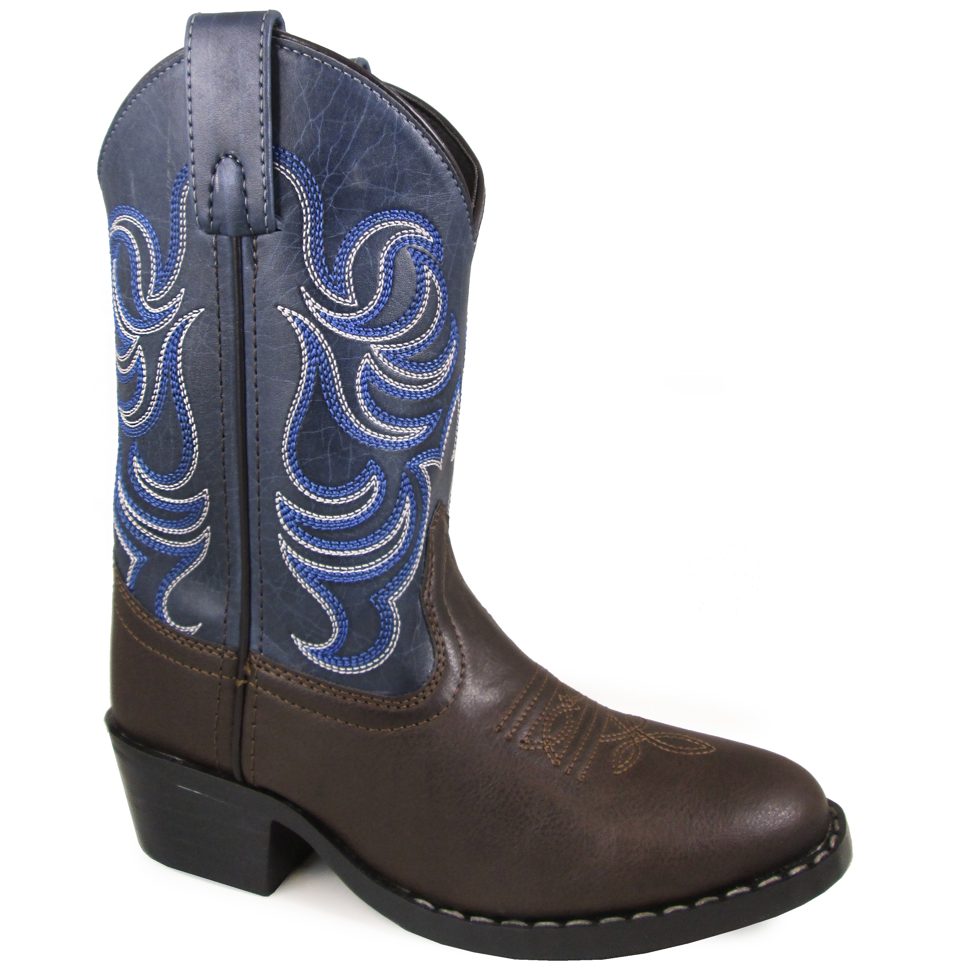 Smoky Mountain Boots Kid's Monterey Brown/Navy Cowboy Boot