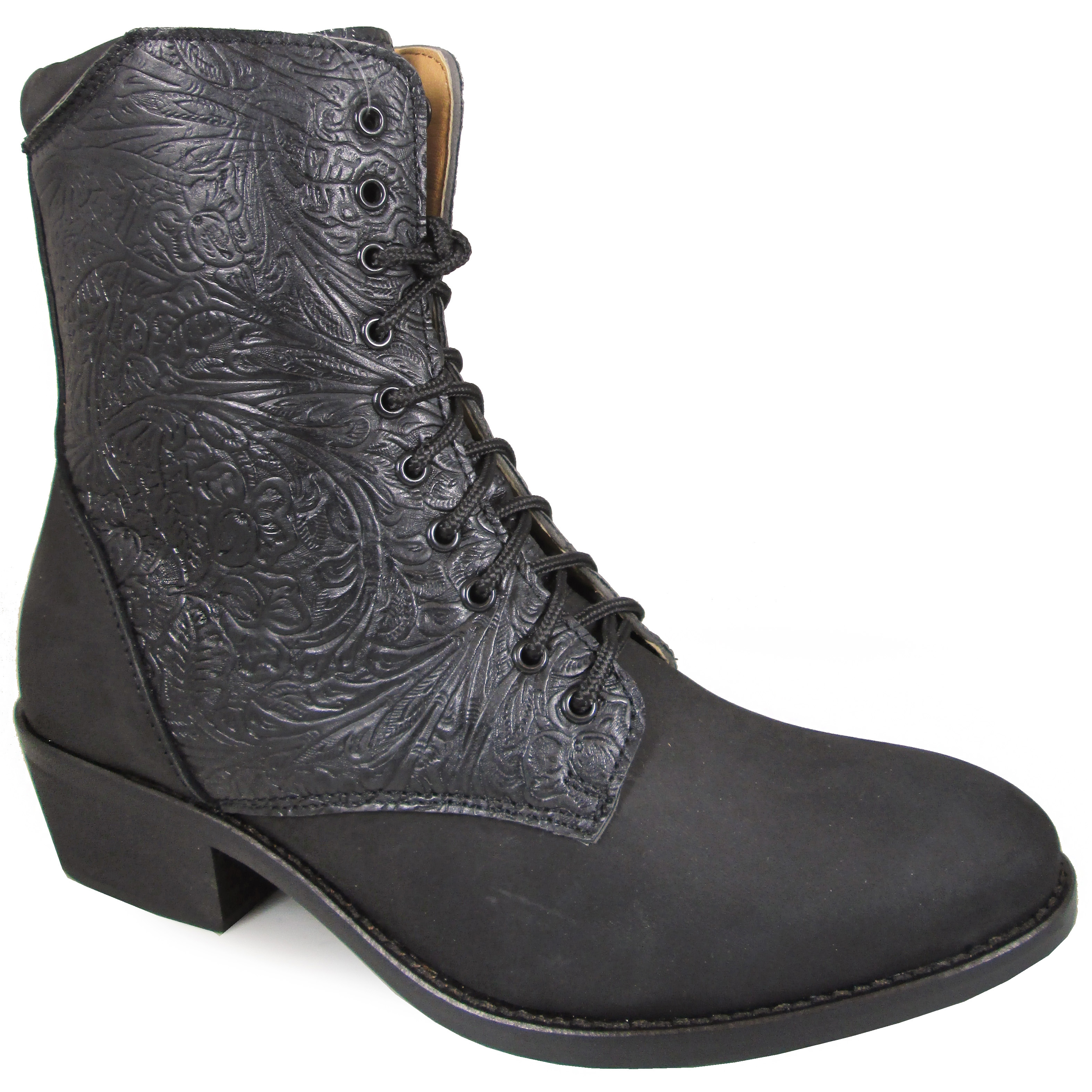 Smoky Mountain Boots Women's Lacer 6" Black Laced Cowboy Boot