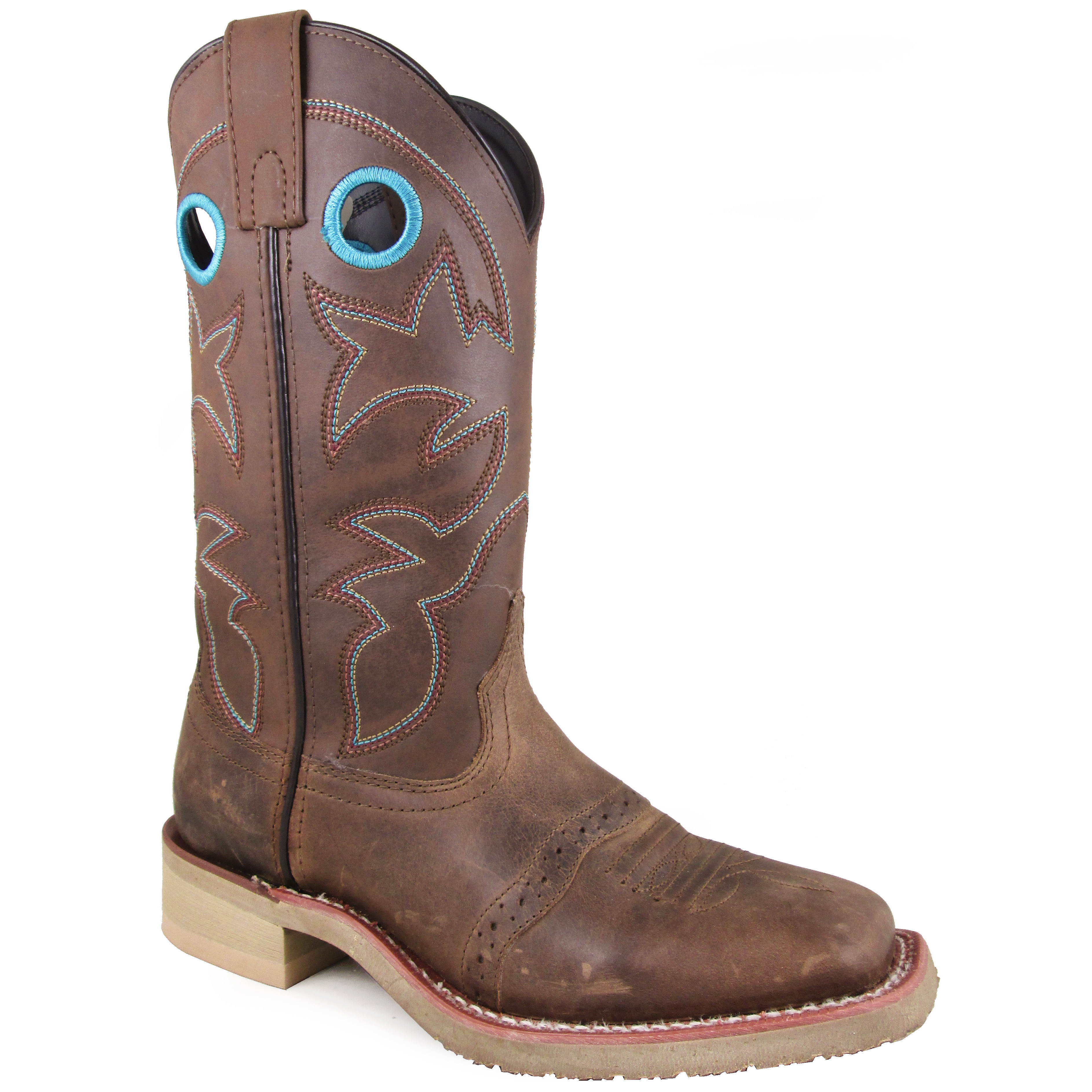 Smoky Mountain Boots Women's Hayden 10" Brown Oil Distress/Brown Leather Cowboy Boot