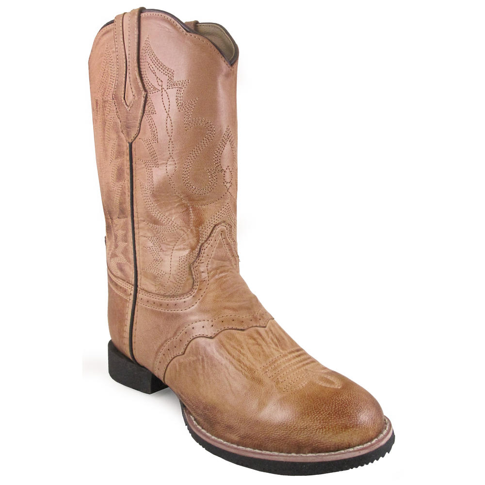 Smoky Mountain Boots Women's Showdown 11" Bomber Tan Leather Cowboy Boot