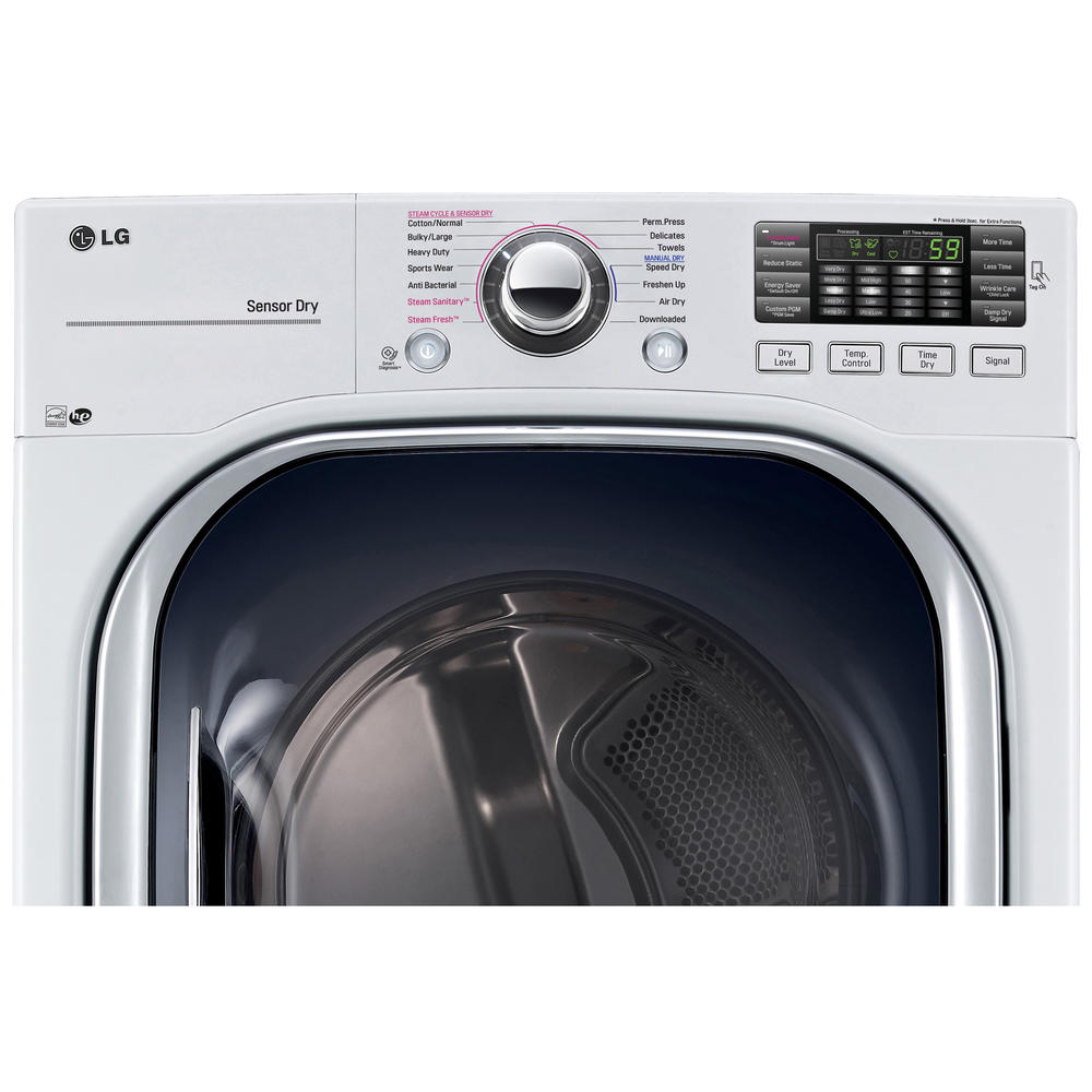 LG DLEX4370W 7.4 cu. ft. Ultra-Large Capacity Electric Dryer w/ TurboSteam&#8482; - White